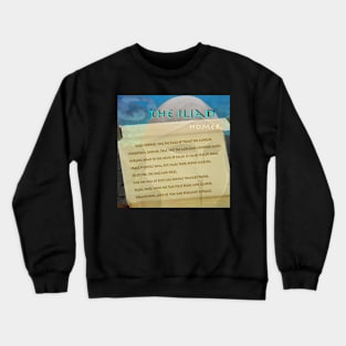 The Iliad Scroll image/text Crewneck Sweatshirt